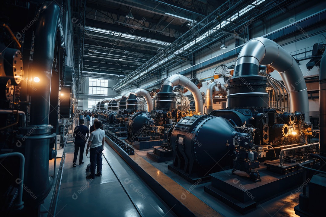 Usina atômica produção de energia elétrica e térmica