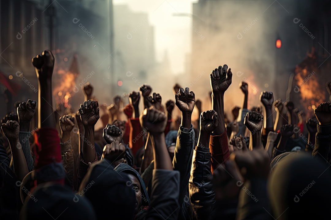 Público animado luzes de palco e confete gerada por IA