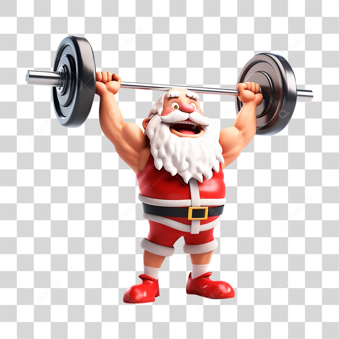 Papai Noel Malhando PNG Transparente