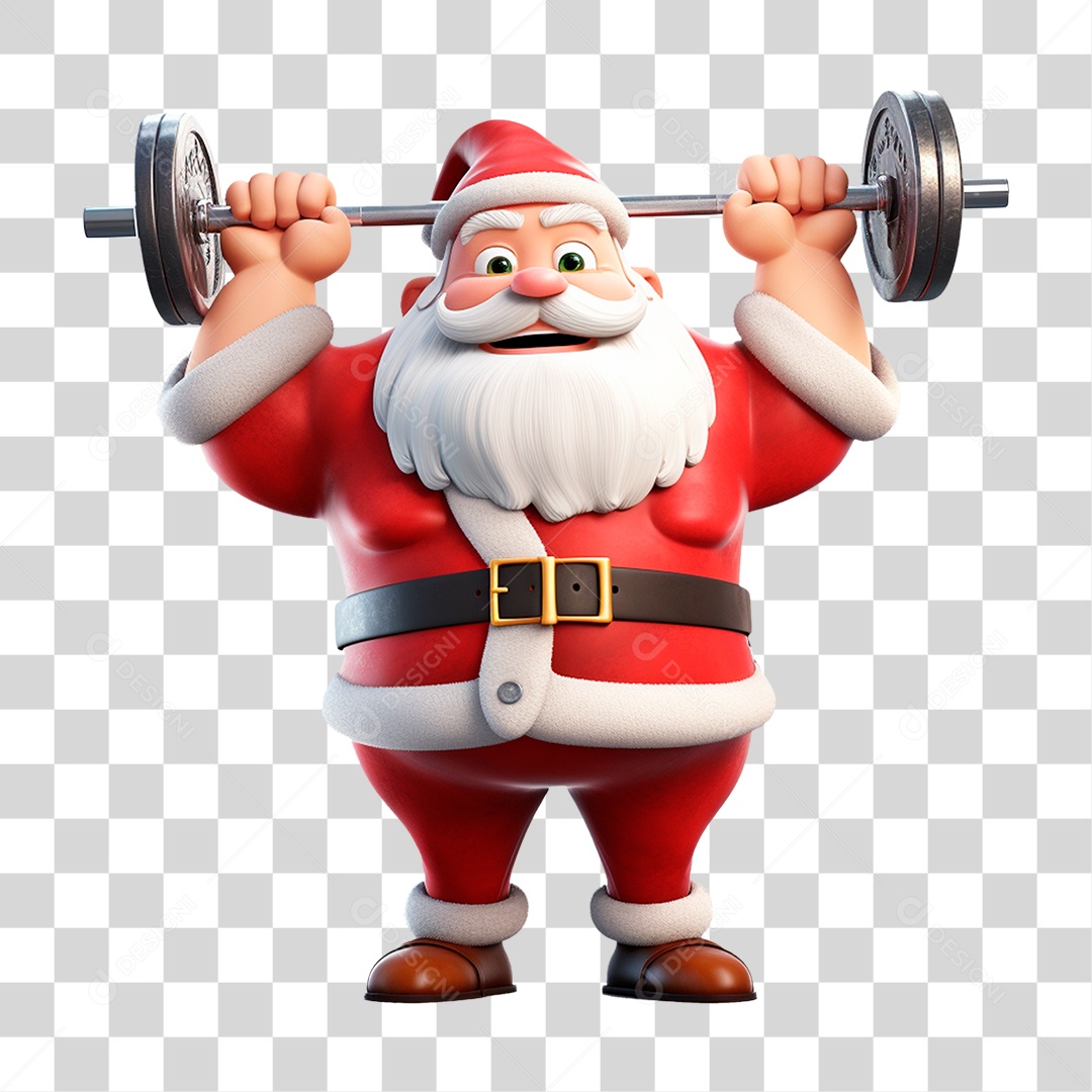 Papai Noel Malhando PNG Transparente