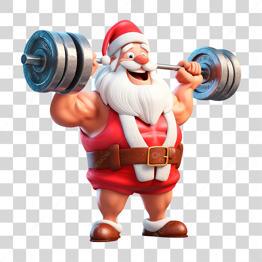 Papai Noel Malhando PNG Transparente