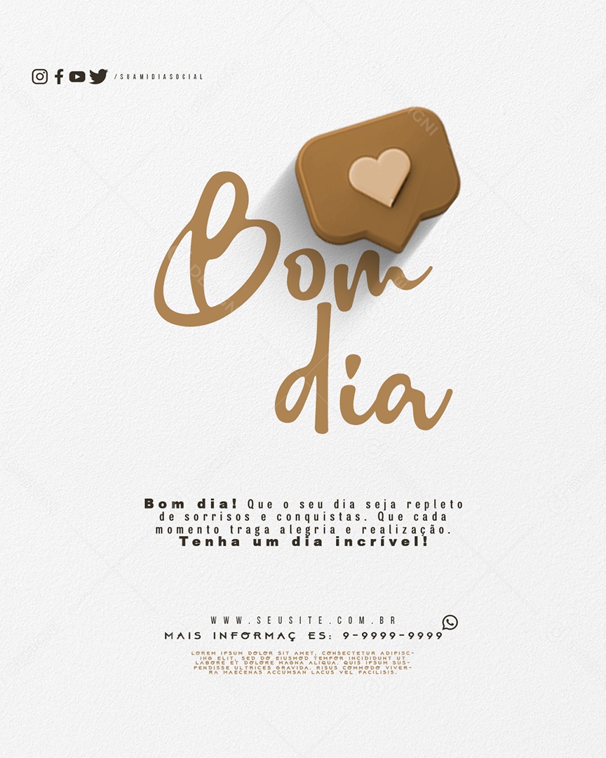 Story Frase Motivacional Bom Dia Que seu Dia Seja Repleto de Sorrisos e Conquistas Social Media PSD Editável