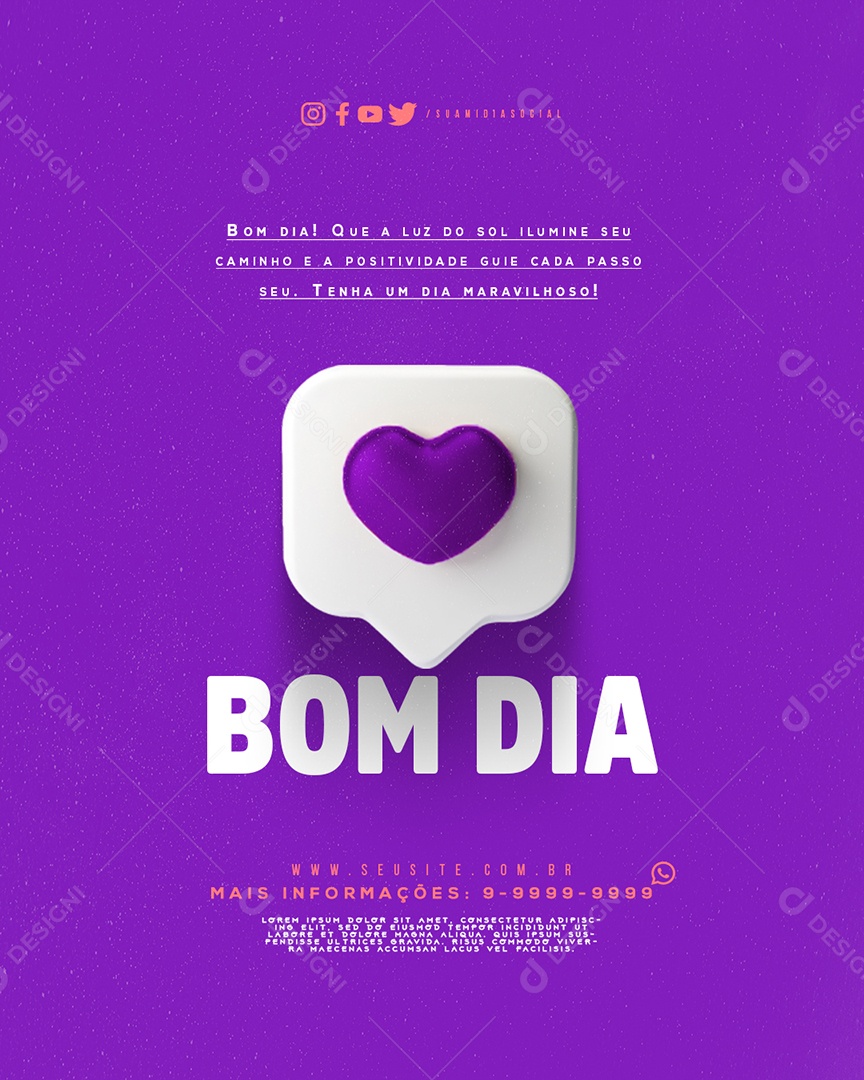 Story Frase Motivacional Bom Dia Que a Luz do Sol Ilumine seu Caminho Social Media PSD Editável