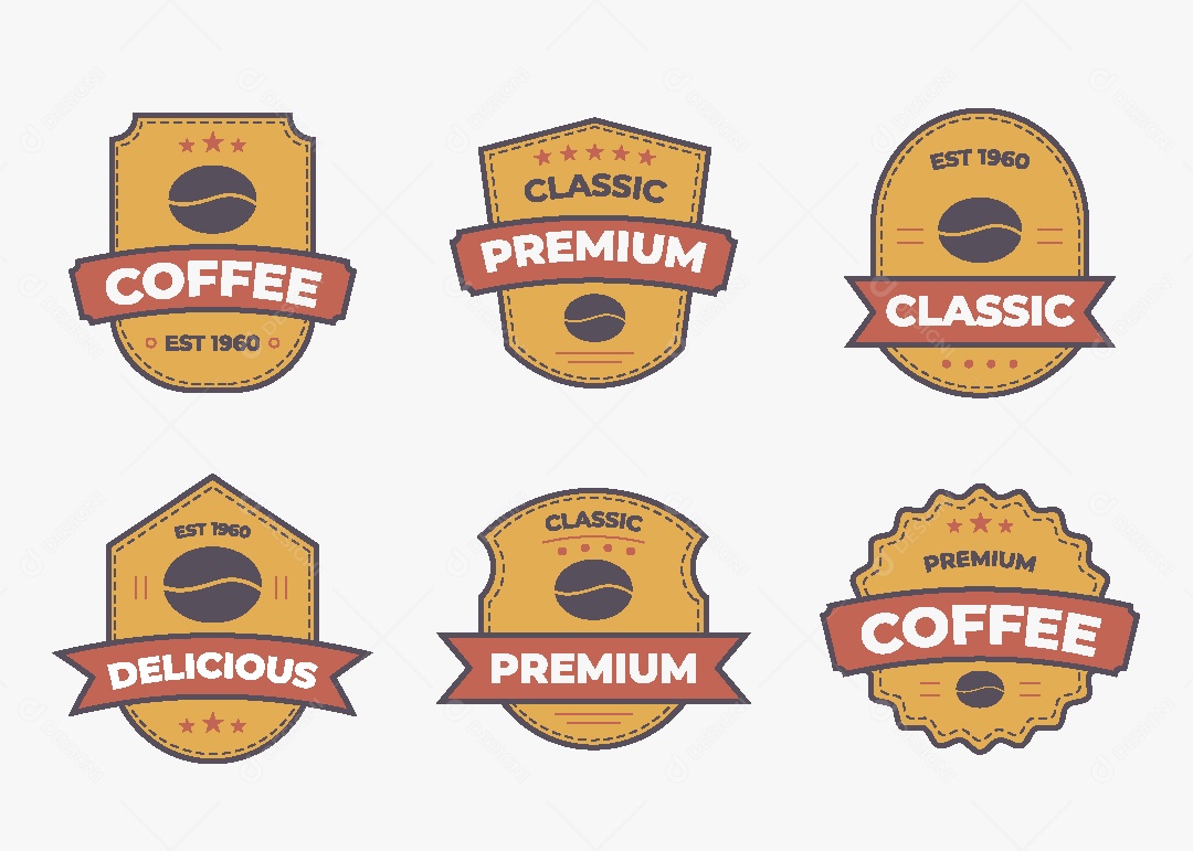 Conjunto de Etiquetas Ilustração Vetor EPS