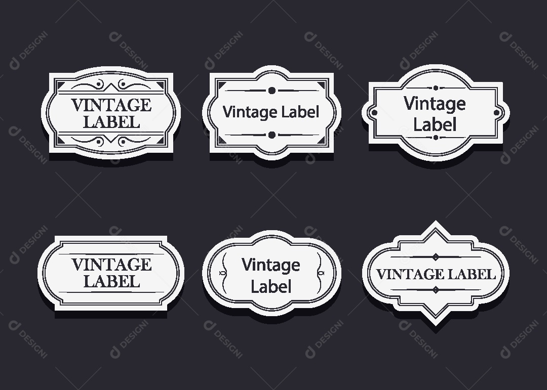 Conjunto de Etiquetas Ilustração Vetor EPS