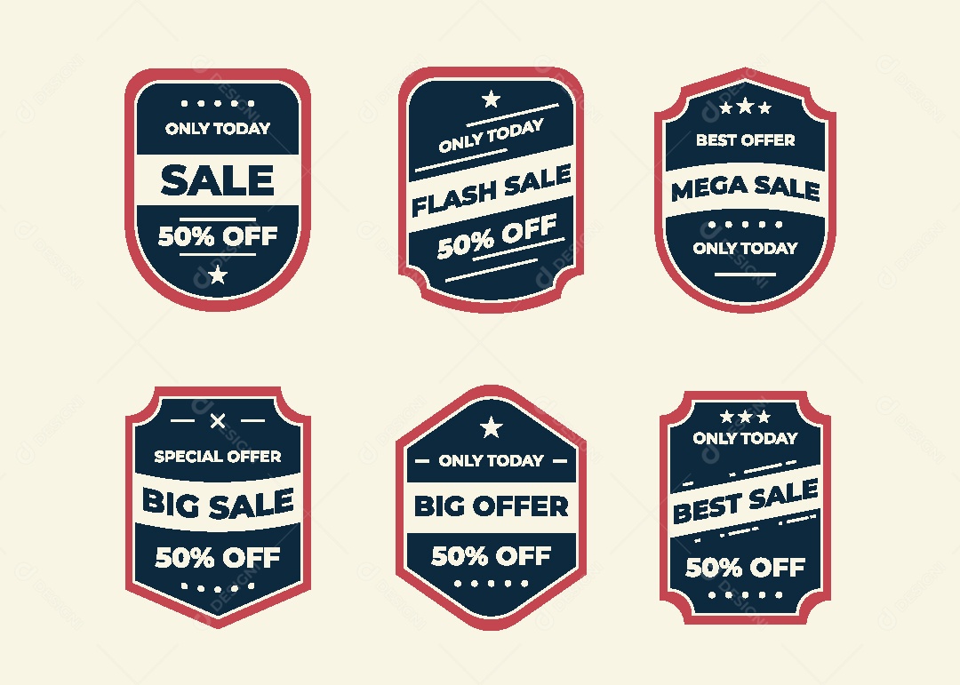 Conjunto de Etiquetas Ilustração Vetor EPS