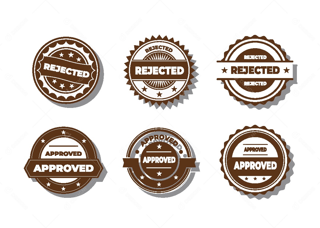 Conjunto de Selos e Etiquetas Ilustração Vetor EPS