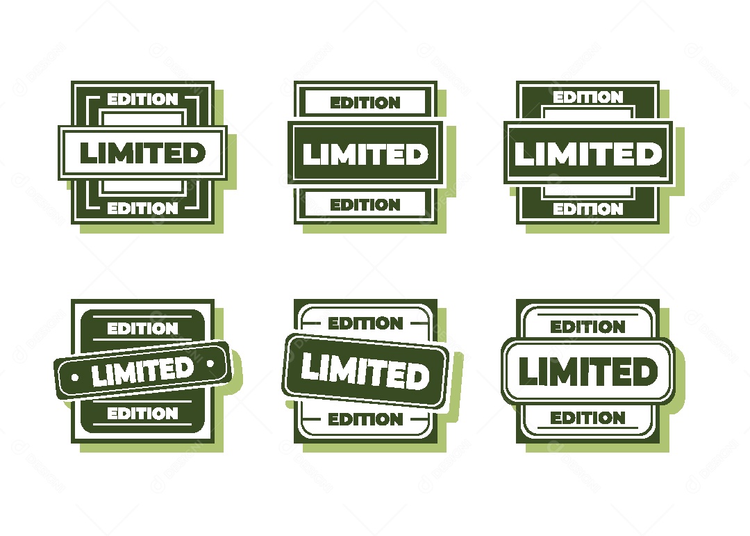 Conjunto de Selos e Etiquetas Ilustração Vetor EPS