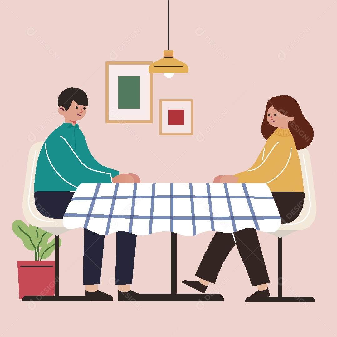 Encontro Romântico Ilustrações Vetor EPS