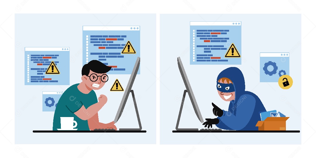 Ilustração de Antivírus e Segurança de Proteção Vetor EPS