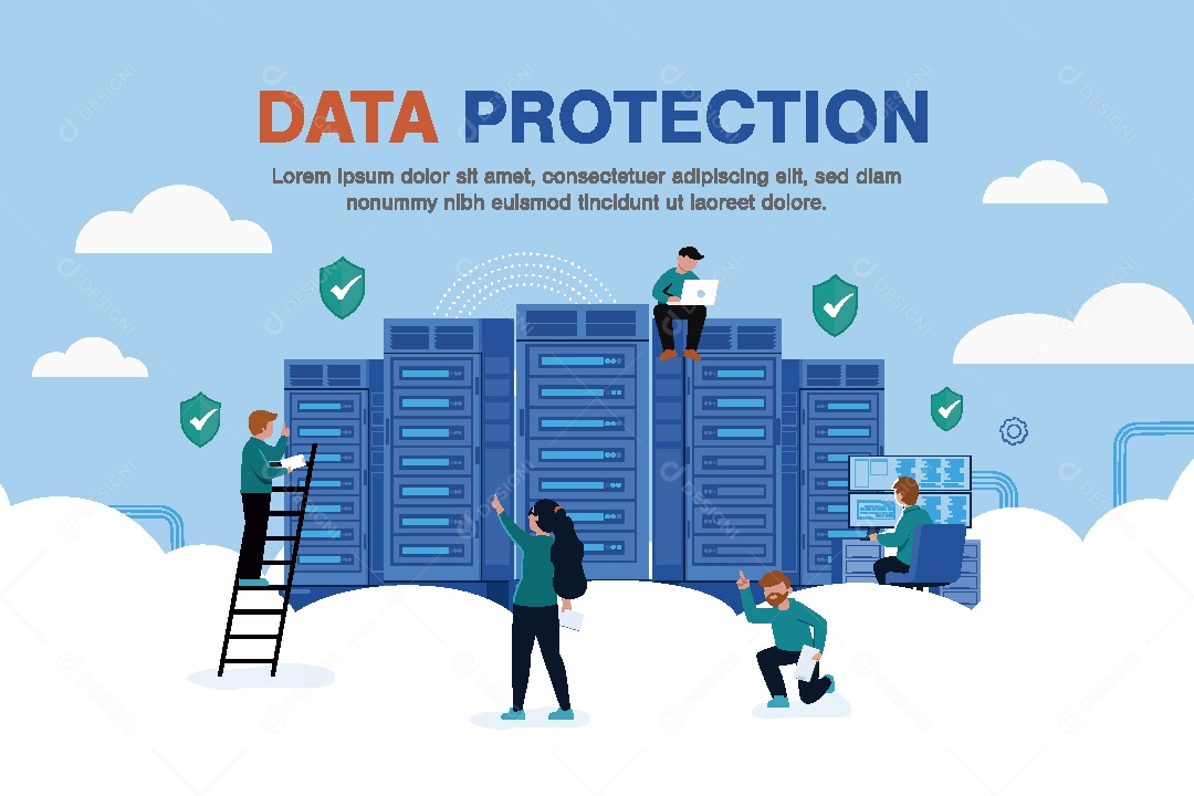 Ilustração de Antivírus e Segurança de Proteção Vetor EPS