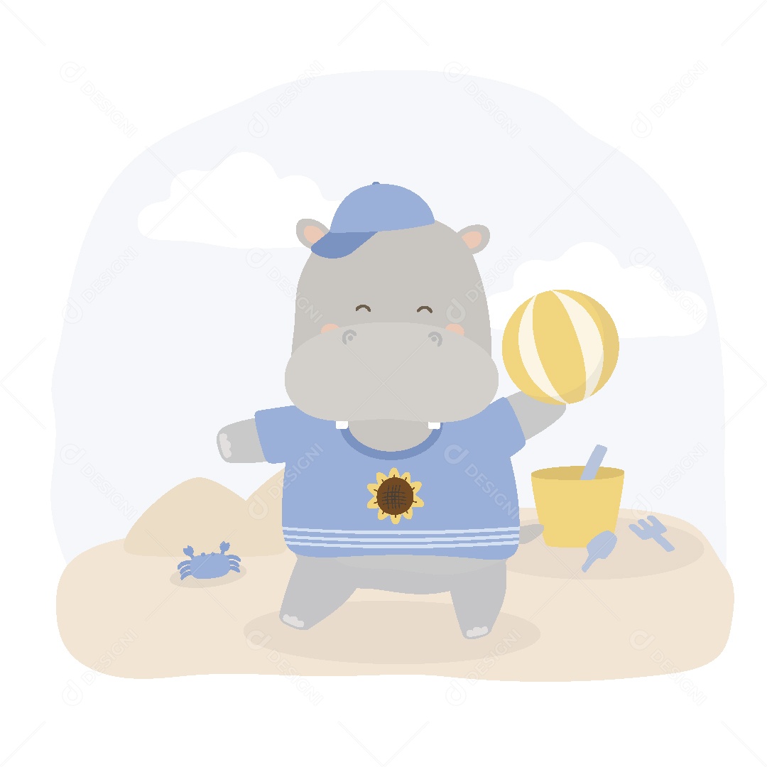 Animais de Férias Ilustração Vetor EPS