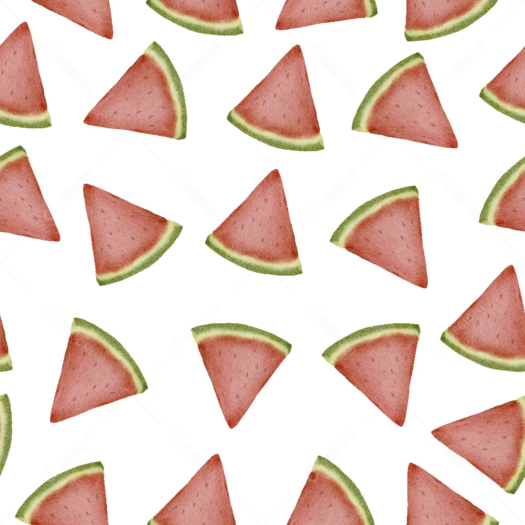 Papel de Parede de Melancia em Aquarela Vetor EPS