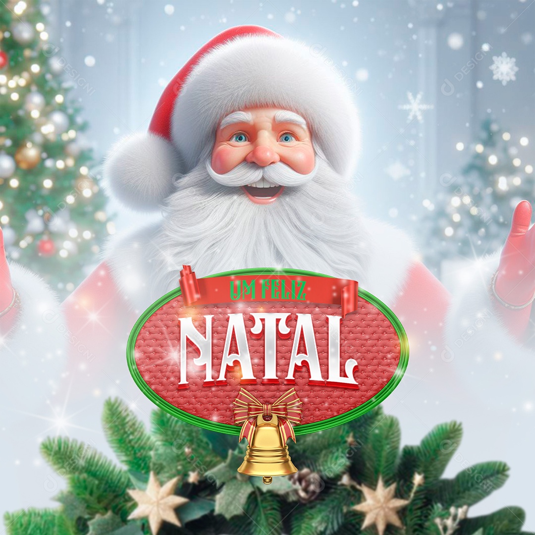 Social Media Um Feliz Natal PSD Editável