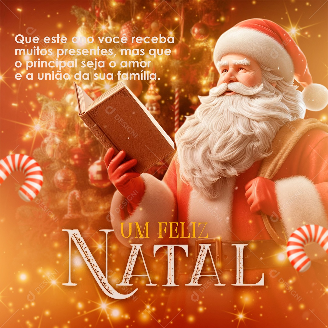 Amor e a União Da Sua Família Feliz Natal Social Media PSD Editável