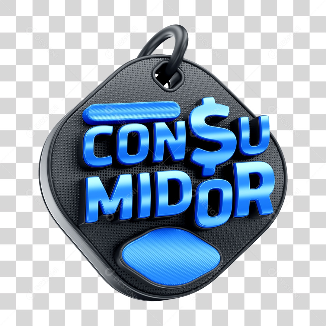 Elemento 3D Consumidor Para Composição PNG Transparente