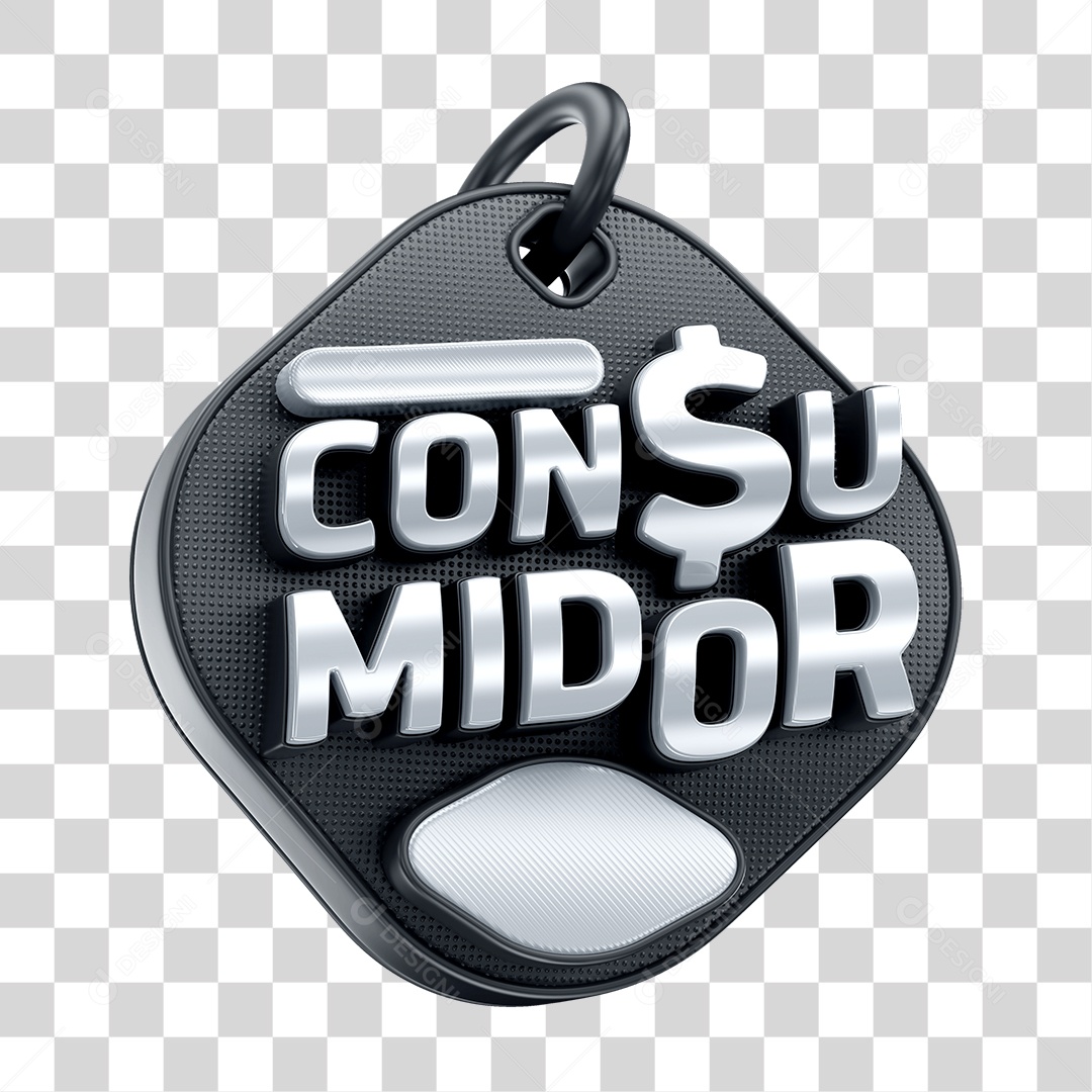 Elemento 3D Consumidor Para Composição PNG Transparente