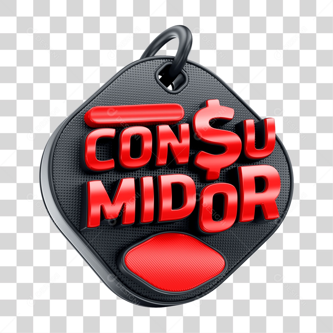 Elemento 3D Consumidor Para Composição PNG Transparente