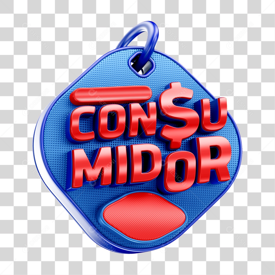 Elemento 3D Consumidor Para Composição PNG Transparente