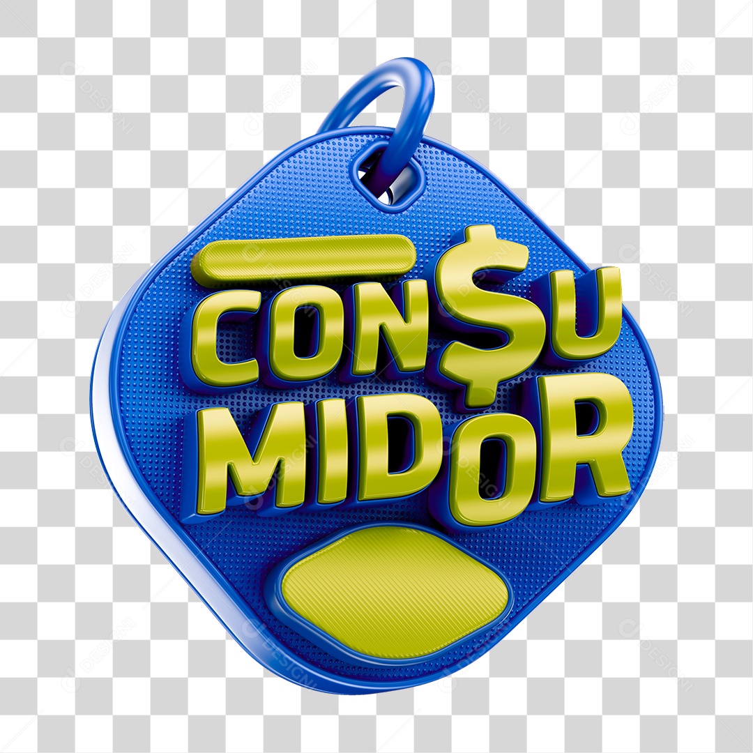 Elemento 3D Consumidor Para Composição PNG Transparente