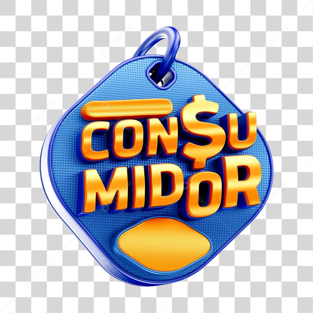 Elemento 3D Consumidor Para Composição PNG Transparente