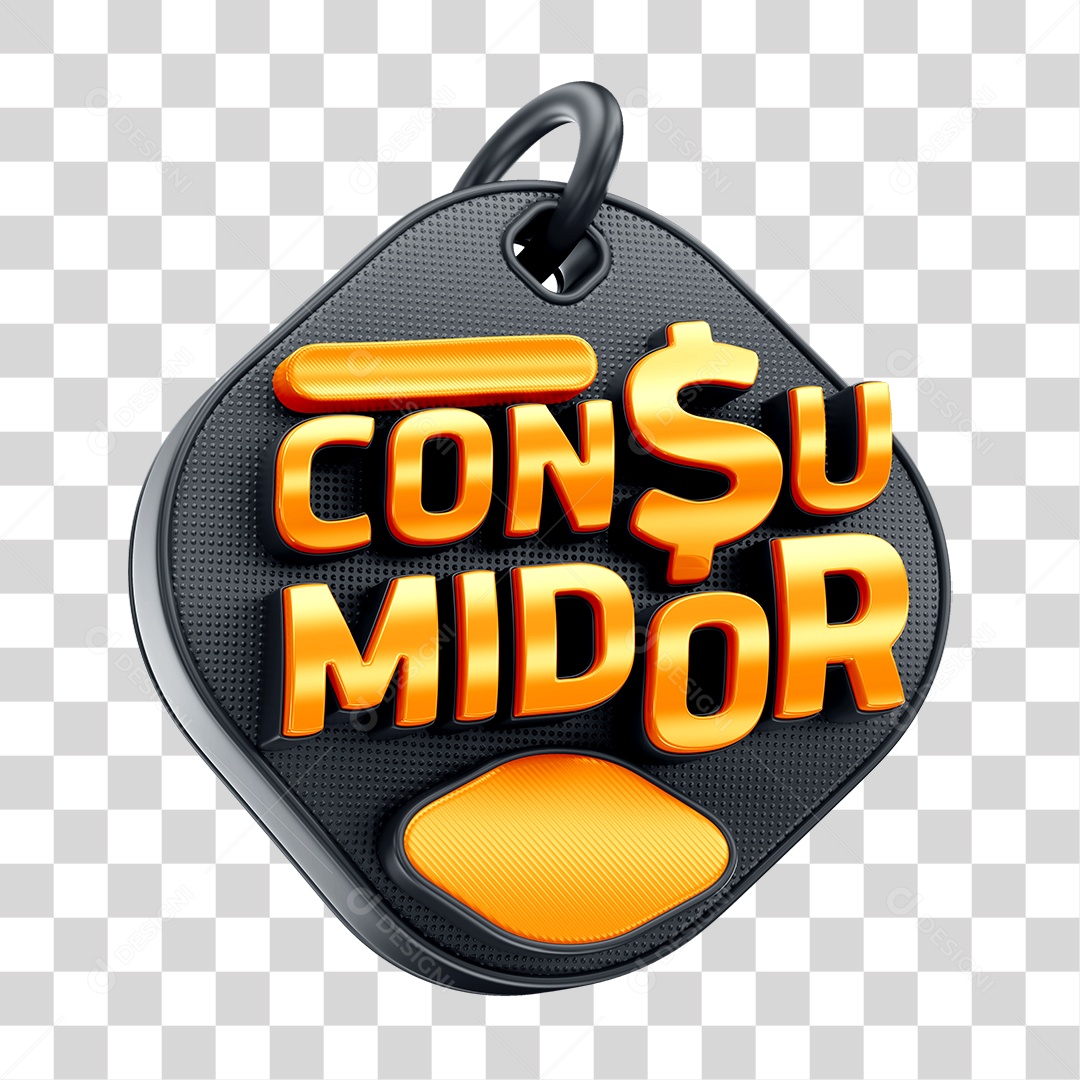 Elemento 3D Consumidor Para Composição PNG Transparente
