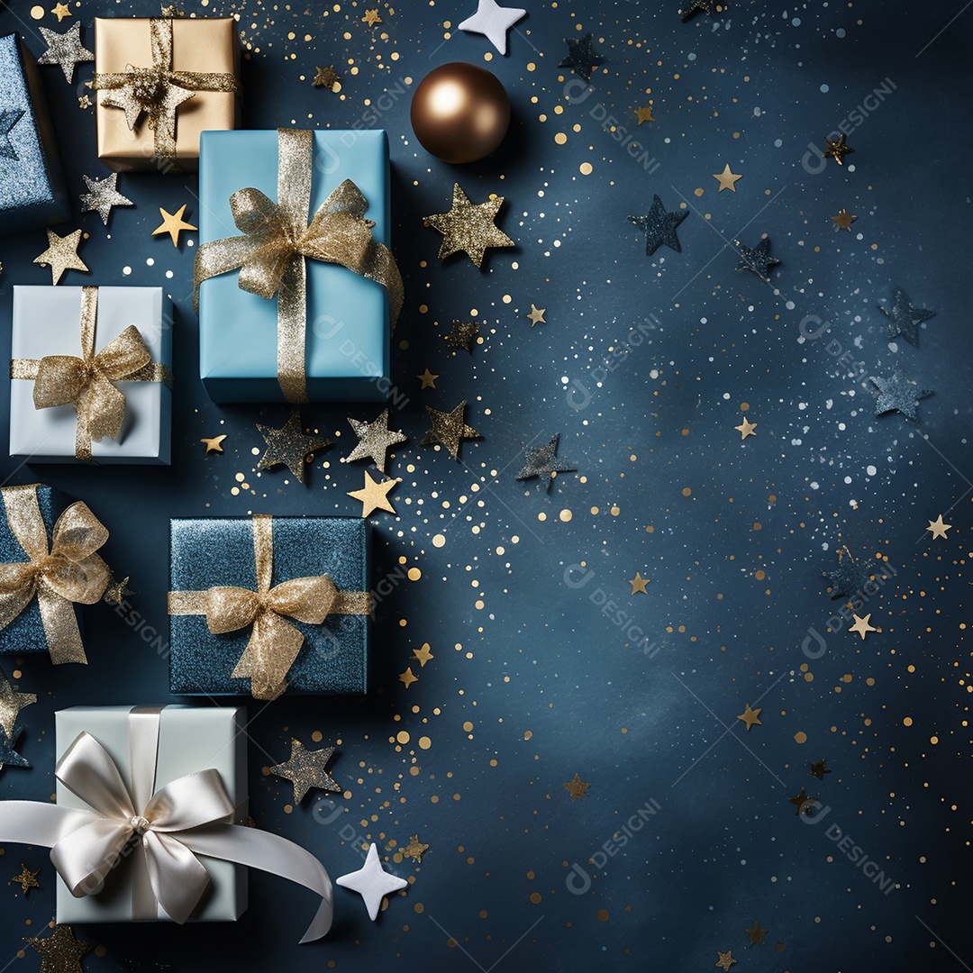 Caixas de presentes sobre fundo isolao