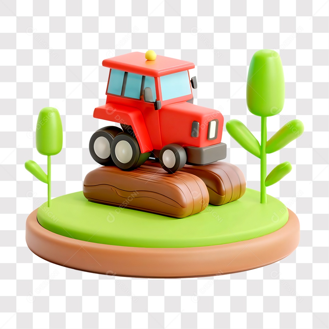 Ícone de Agricultura Agronomia Natureza Elemento 3D PNG Transparente Sem Fundo