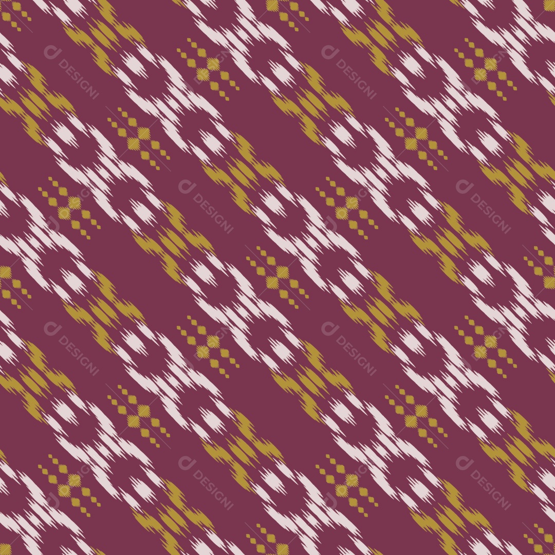 Tecido de Seda Tradicional Padrão Sem Costura Ilustração Vetor EPS