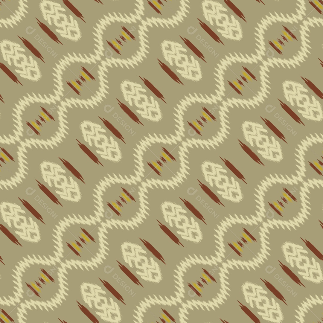 Tecido de Seda Tradicional Padrão Sem Costura Ilustração Vetor EPS