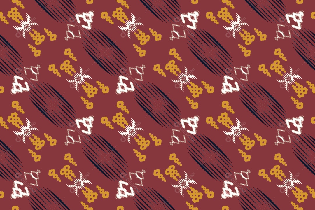 Tecido de Seda Tradicional Padrão Sem Costura Ilustração Vetor EPS