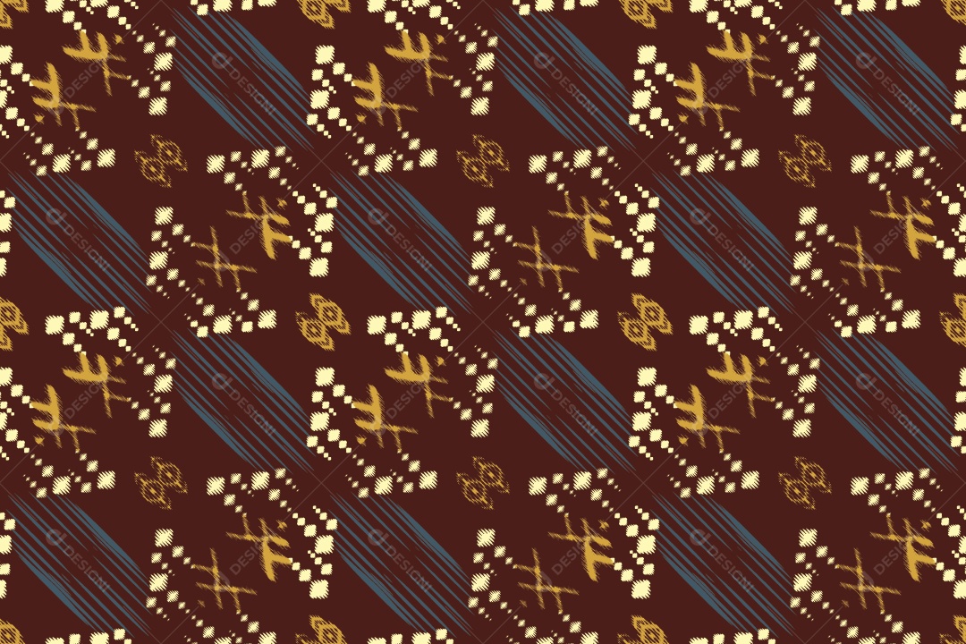 Tecido de Seda Tradicional Padrão Sem Costura Ilustração Vetor EPS