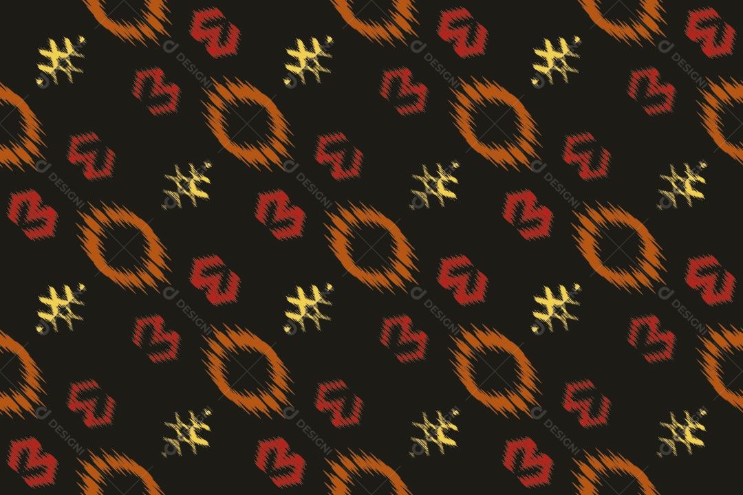 Tecido de Seda Tradicional Padrão Sem Costura Ilustração Vetor EPS