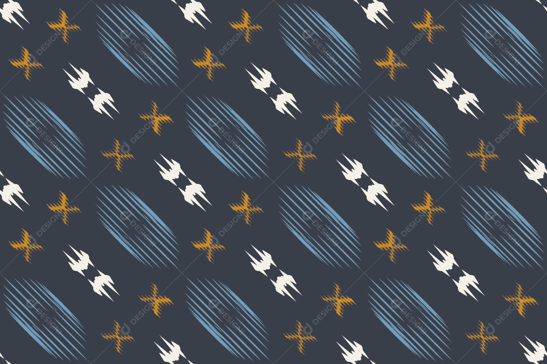 Tecido de Seda Tradicional Padrão Sem Costura Ilustração Vetor EPS