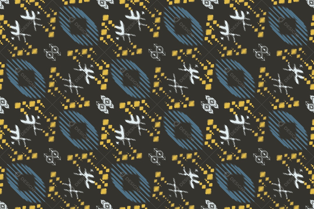 Tecido de Seda Tradicional Padrão Sem Costura Ilustração Vetor EPS