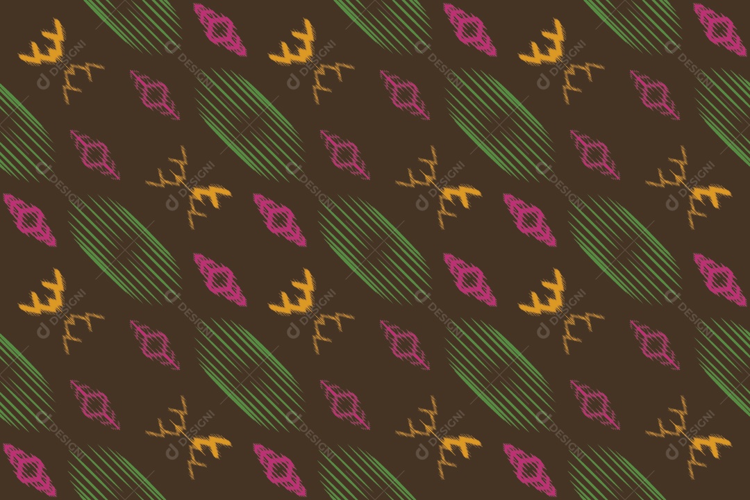 Tecido de Seda Tradicional Padrão Sem Costura Ilustração Vetor EPS