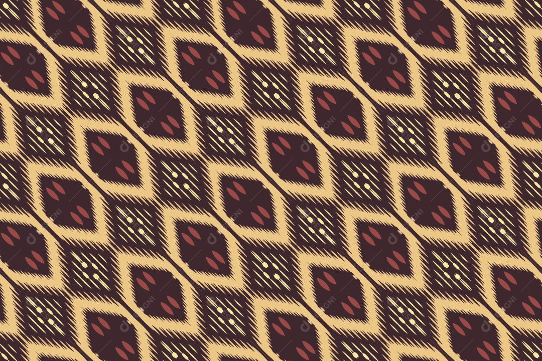 Tecido de Seda Tradicional Padrão Sem Costura Ilustração Vetor EPS