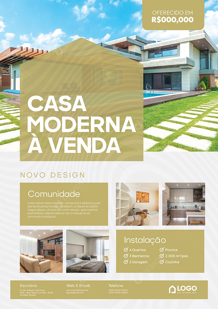 Apartamento Para Alugar Ilustração Vetor EPS Editável