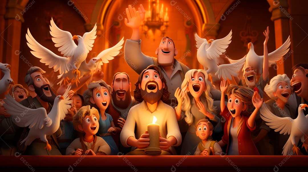 Festival de Pentecostes Comemore o Senhor 19 de maio AI Generativa.