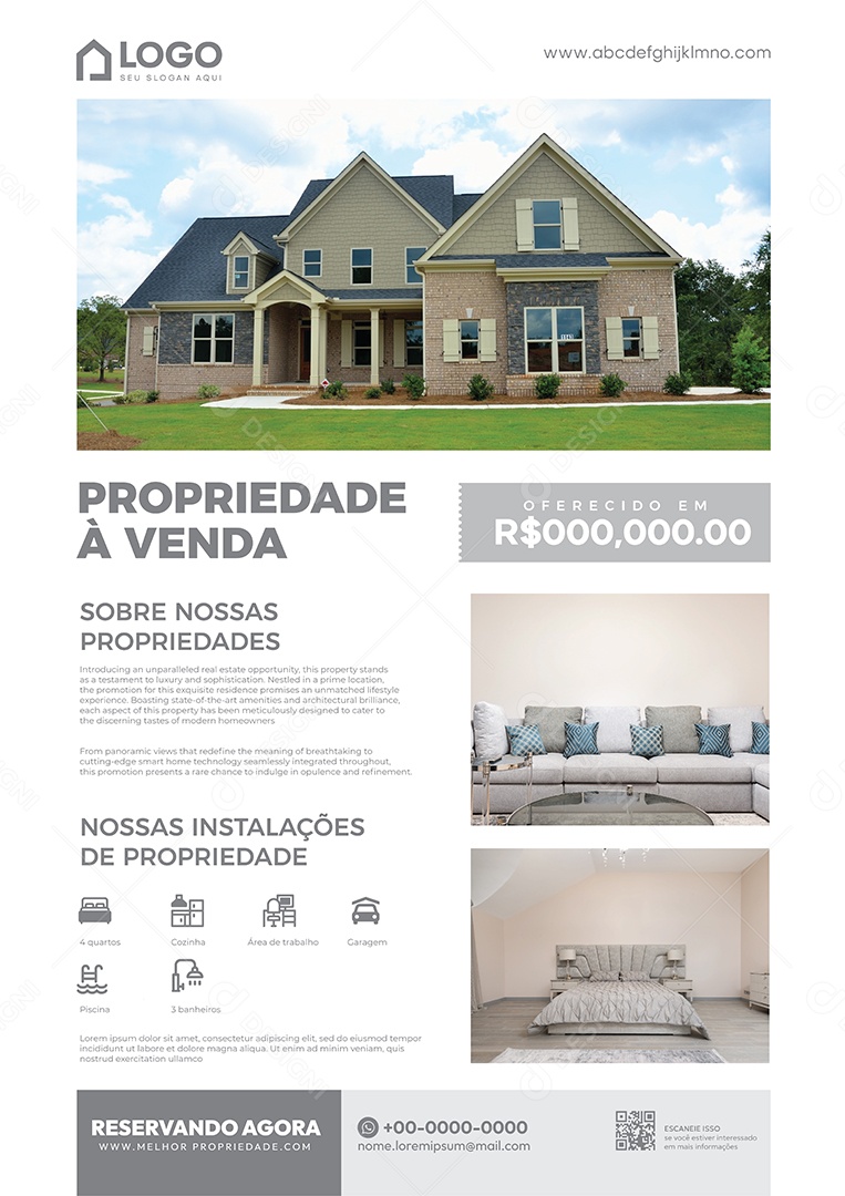 Propriedade à Venda Ilustração Vetor EPS Editável