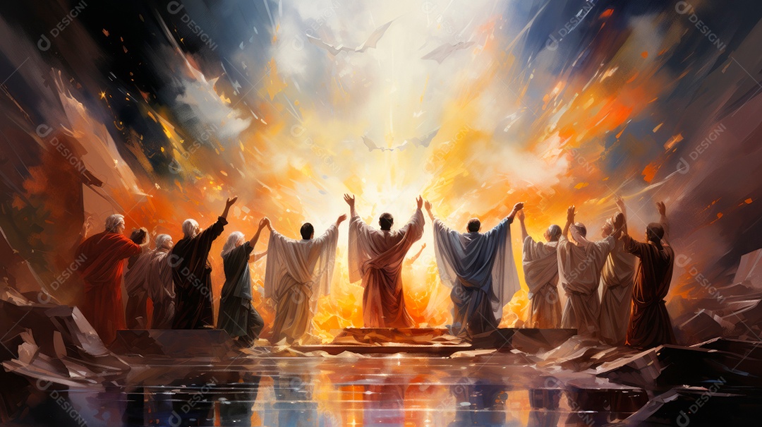 Festival de Pentecostes Comemore o Senhor 19 de maio AI Generativa.