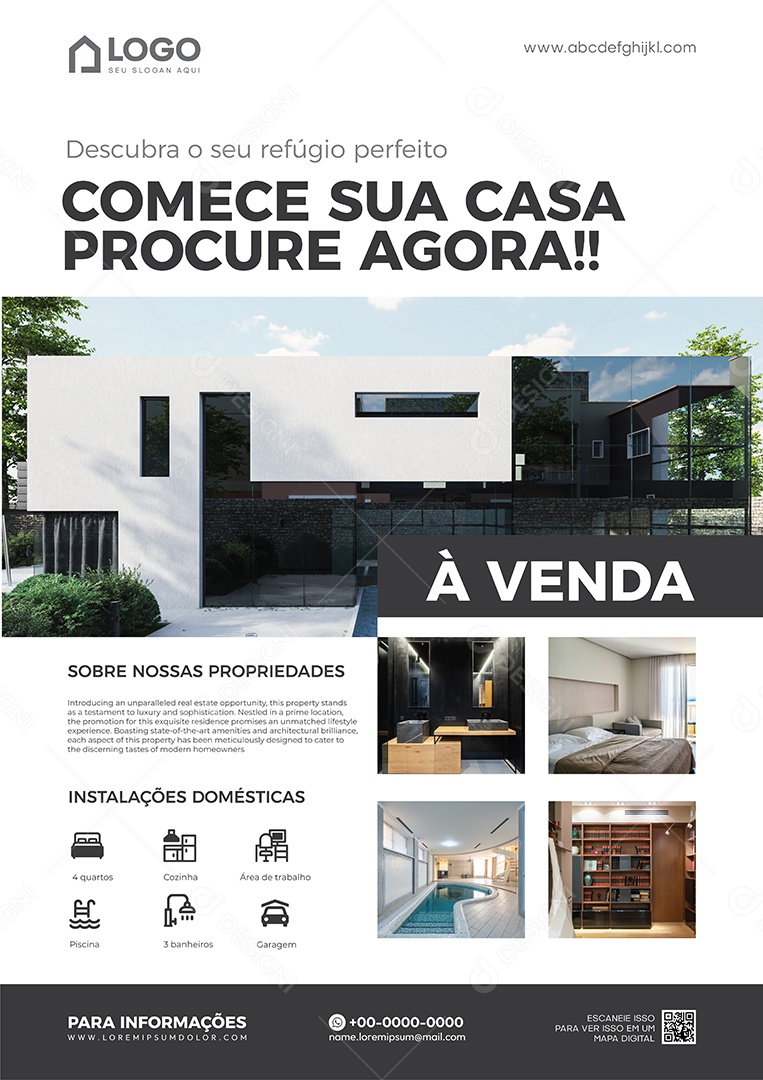 Casa à Venda Ilustração Vetor EPS Editável
