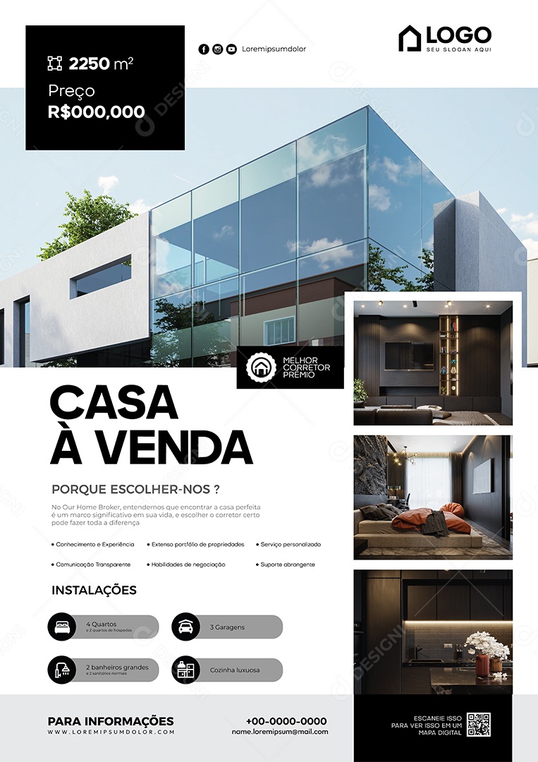 Casa à Venda Ilustração Vetor EPS Editável