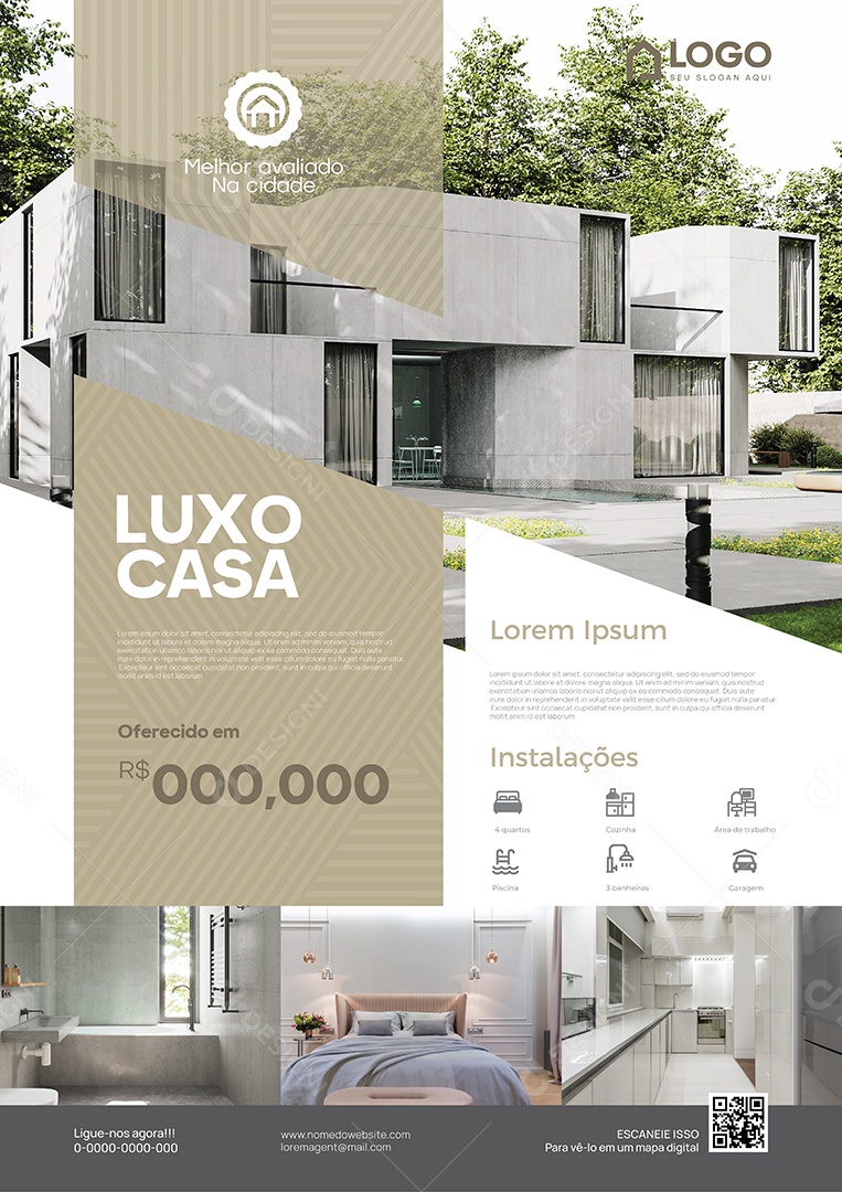 Casa de Luxo à Venda Ilustração Vetor EPS Editável
