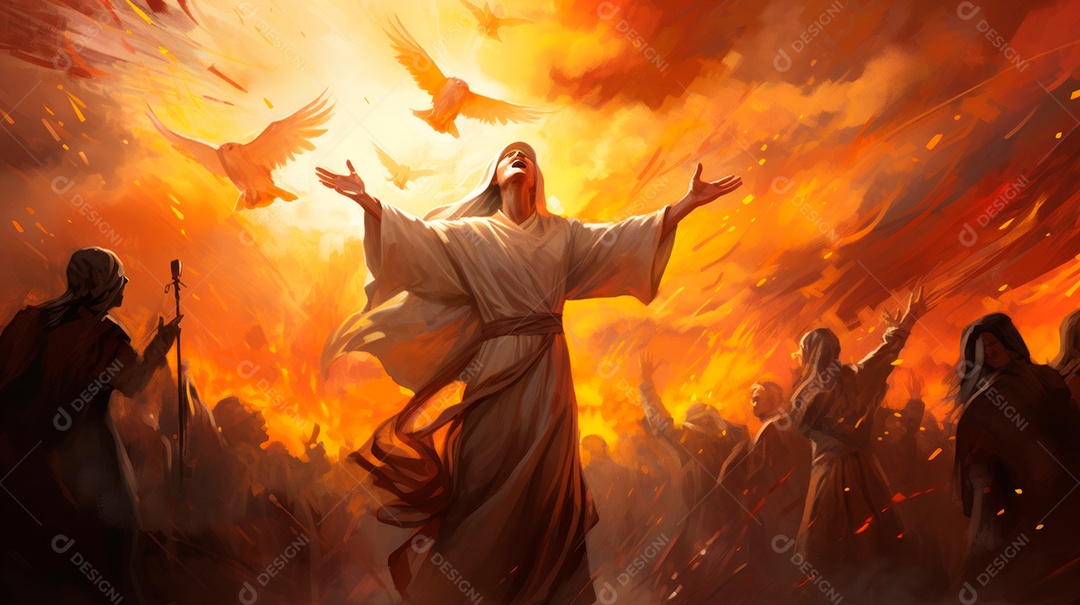 Pentecost Festival Commemorate the Lord May 19 Generative AI (18) (2).