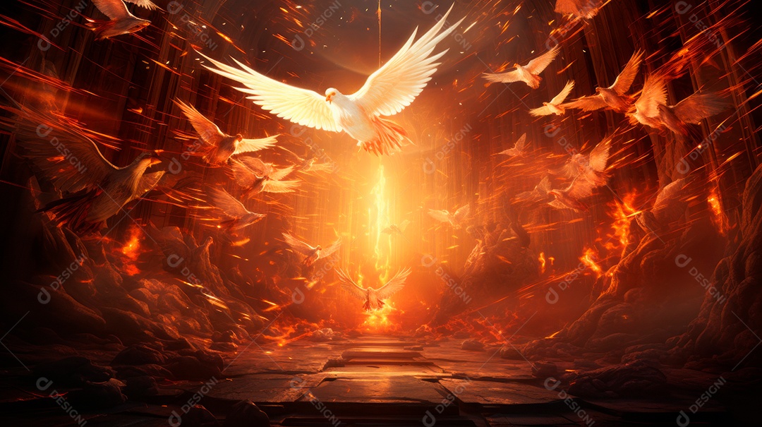 Festival de Pentecostes Comemore o Senhor 19 de maio AI Generativa.