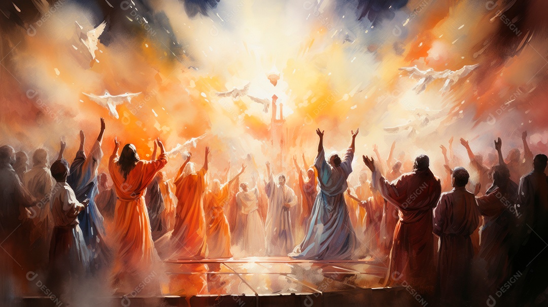 Festival de Pentecostes Comemore o Senhor 19 de maio AI Generativa.
