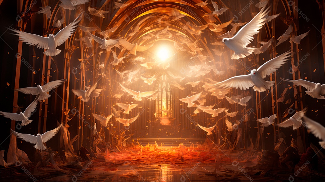 Festival de Pentecostes Comemore o Senhor 19 de maio AI Generativa.