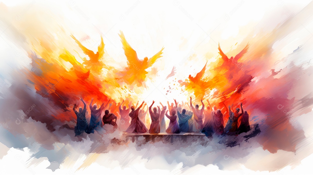 Festival de Pentecostes Comemore o Senhor 19 de maio AI Generativa.