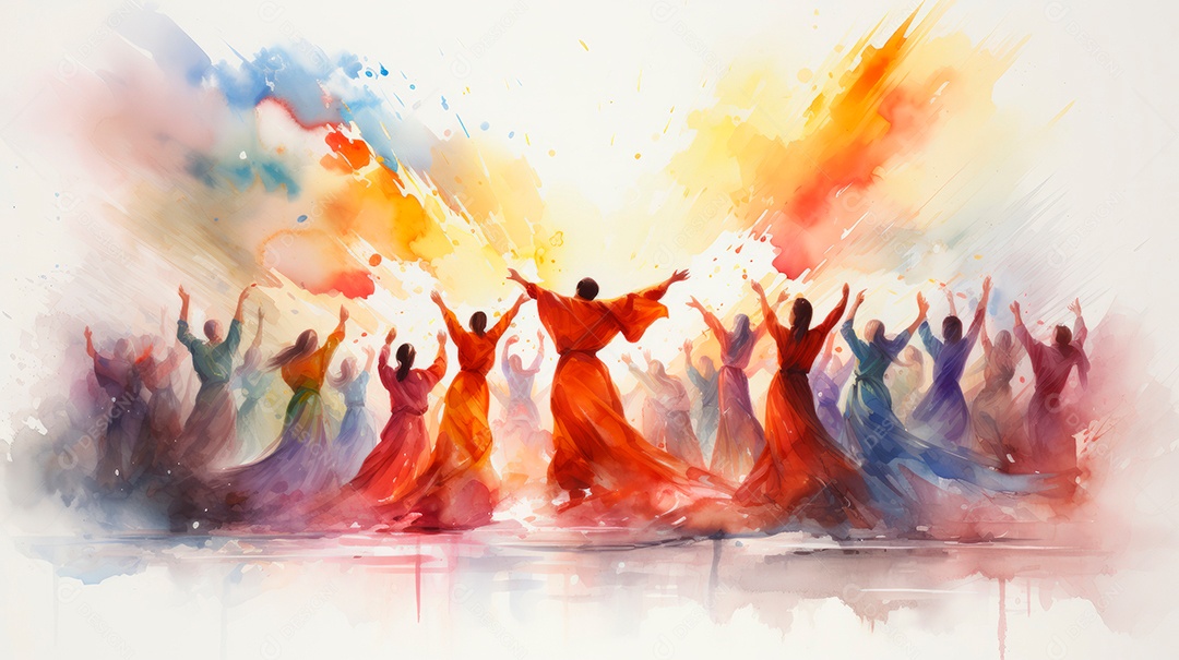 Festival de Pentecostes Comemore o Senhor 19 de maio AI Generativa.